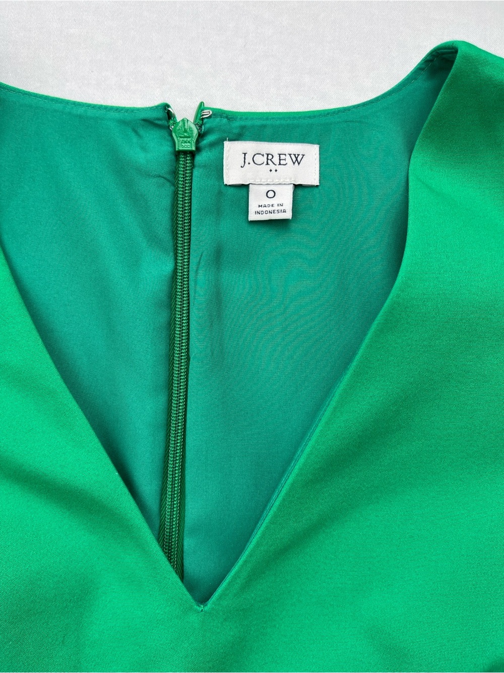 J. Crew Factory Bright Green V-Neck Sheath Dress - Picture 10 of 11